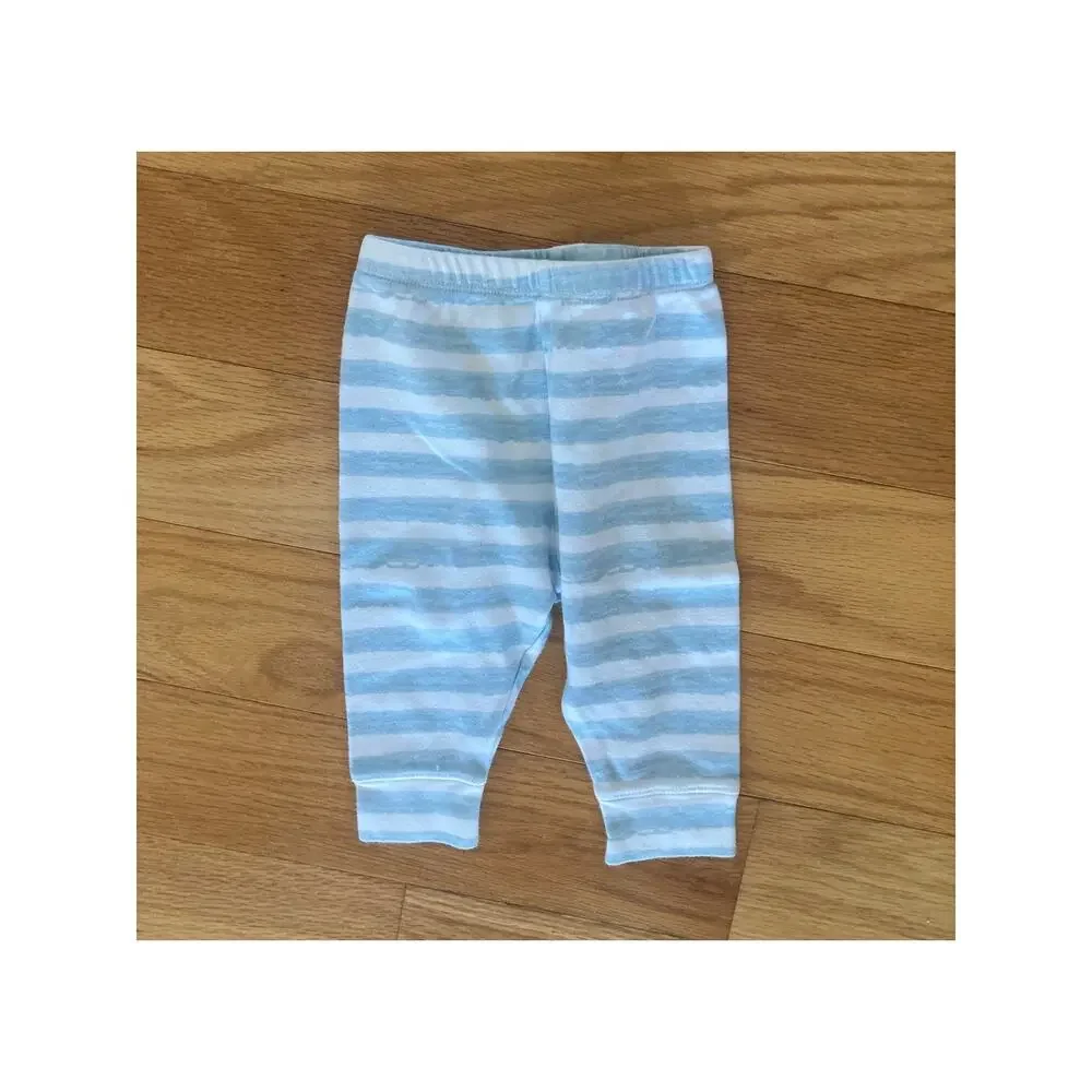 Target Cloud Island Baby Blue Watercolor Stripe 0-3 Baby Boy Leggings